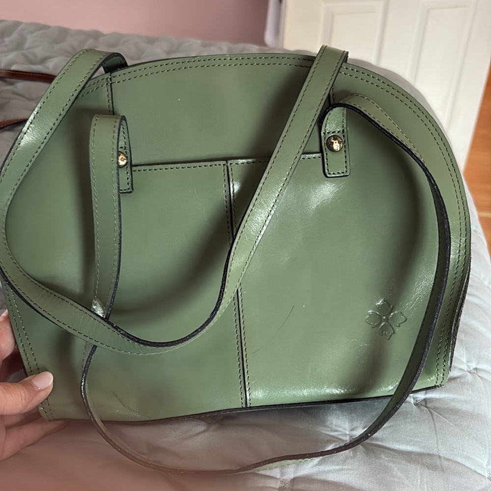 Green Floral Embossed Women’s Handbag - Picture 2 of 5